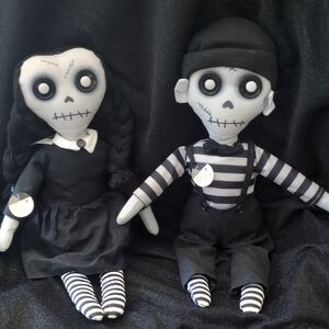 Debi Lilly Gothic Skeleton Doll Set in Black and White